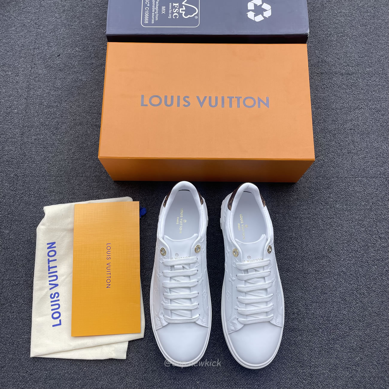 Louis Vuitton Time Out Debossed Monogram Leather White (5) - newkick.app